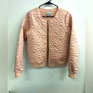 GUESS QUILTED BUTTERFLY BOMBER JACKET with zipper closure and two pockets in xs